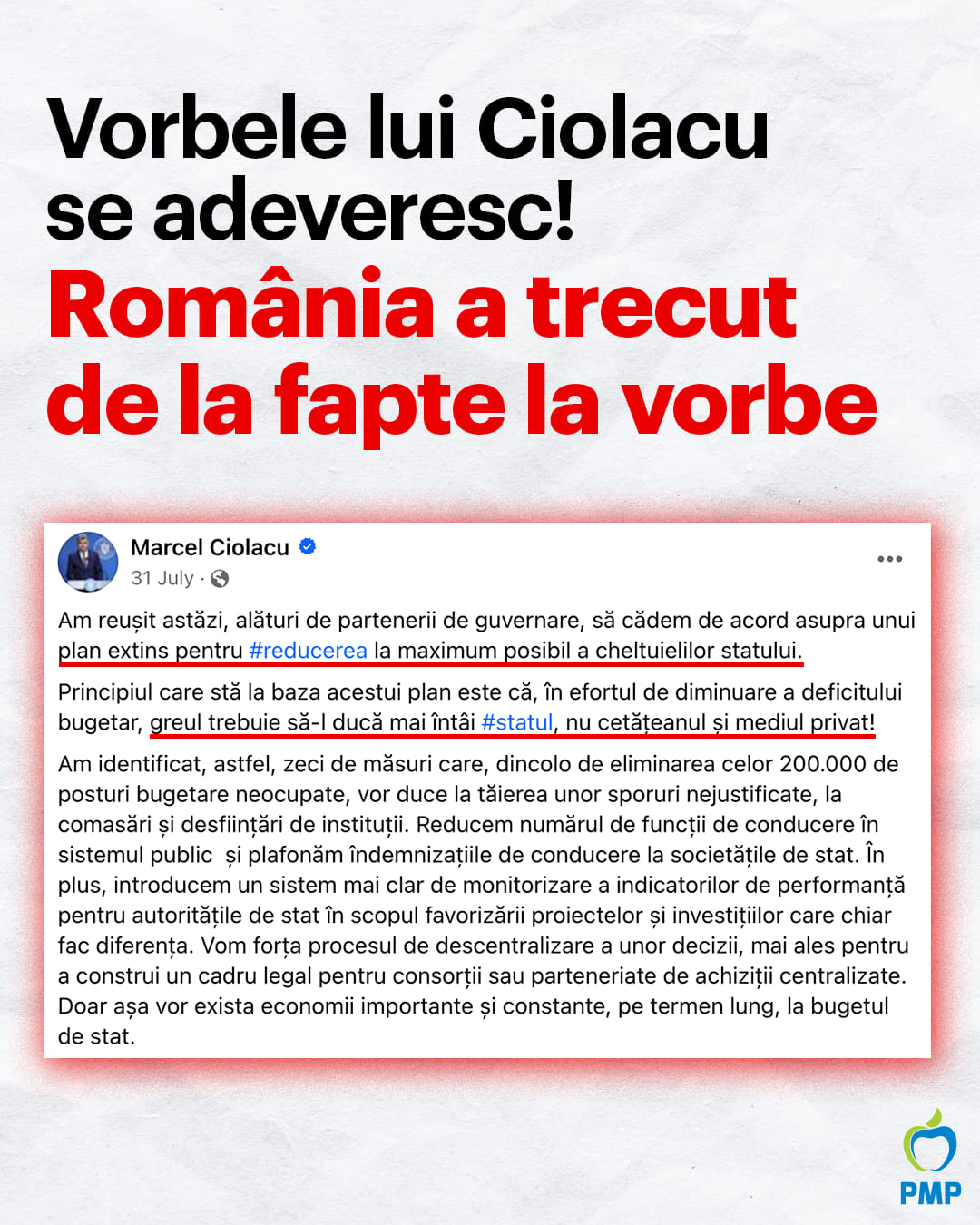 Vorbele lui Ciolacu se adeveresc. România a trecut de la fapte la vorbe